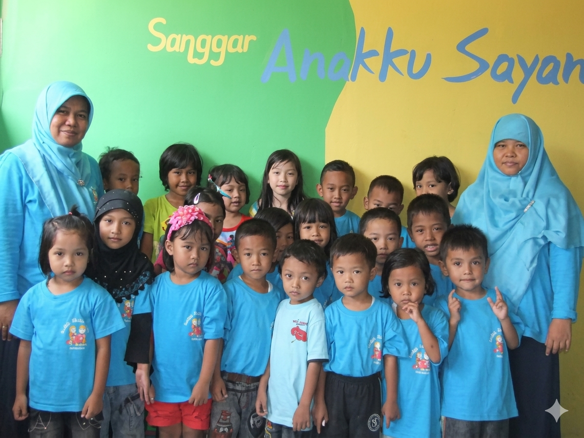 Anak-anak bermain dan belajar bersama